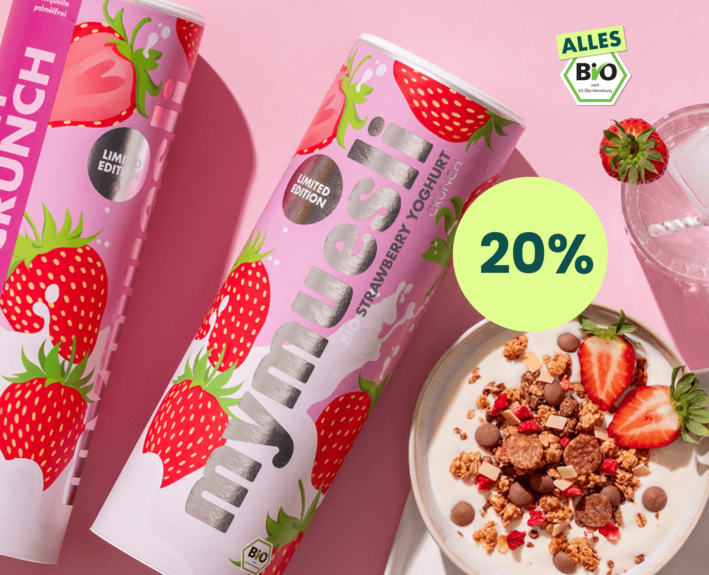 Werbebild der Firma DDW mymuesli