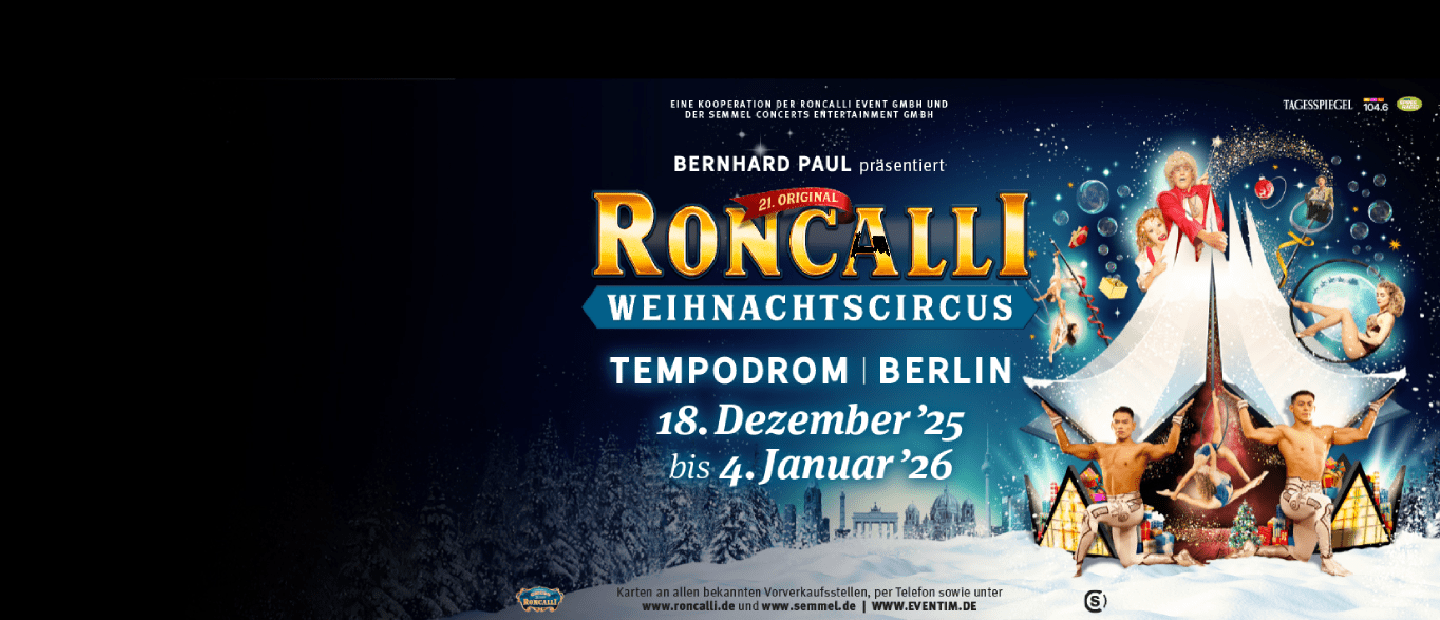 Werbebild des aktuellen Deals der Woche DDW Roncalli von Semmel Concerts Roncalli
