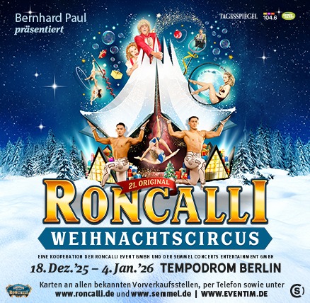 Werbebild der Firma Semmel Concerts Roncalli