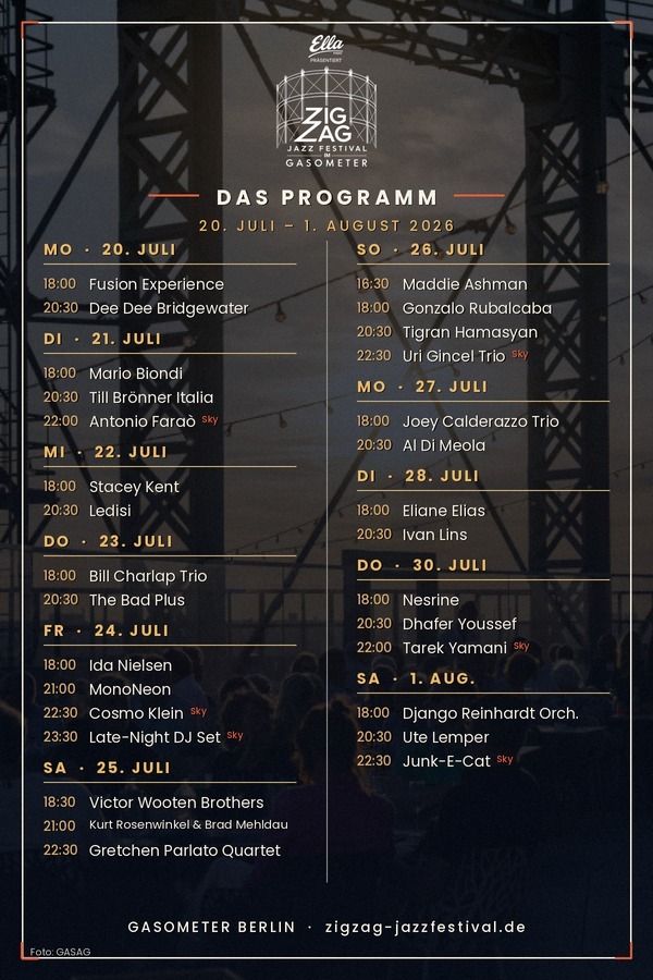 2. Werbebild des Deals DDW ZigZag Jazz Festival 2026 von ZigZag Jazz Festival